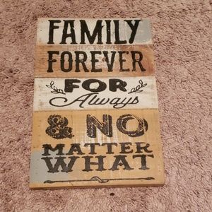 Wooden Art Family Forever